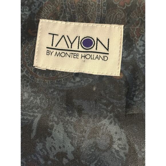 Tayion Montee Holland Brown Plaid Wool Blend Suit Vest Mens Size Large Preppy - Picture 7 of 8